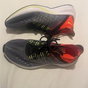 Nike Kids Sneakers - Gray and Neon Orange